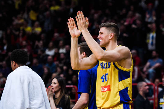 Carl Engström of Sweden celebrates