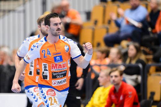 Kristianstads Teitur Örn Einarsson jublar