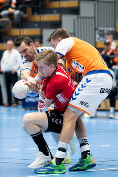 Kristianstads Teitur Örn Einarsson och Adam Nyfjäll mot