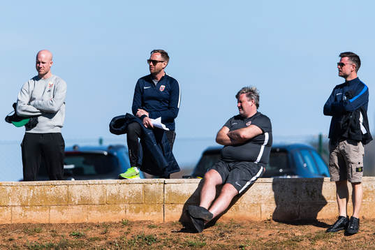 Martin Sjögren (second from the left), head coach of Norway
