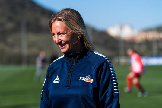Hege Jørgensen, manager Toppfotball Kvinner, poses for a