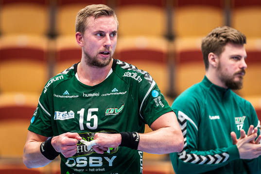 Helsingborgs Anton Månsson och målvakt Michael Andersson