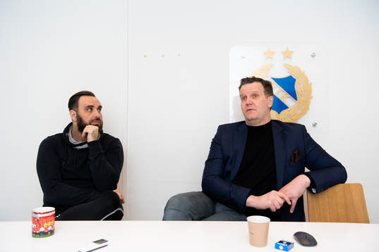 Redbergslids tränare Jasmin Zuta och ordförande Carl