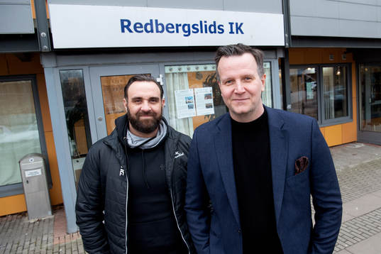 Redbergslids tränare Jasmin Zuta och ordförande Carl