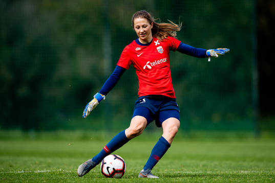 Goalkeeper Cecilie Hauståker Fiskerstrand of the Norwegian