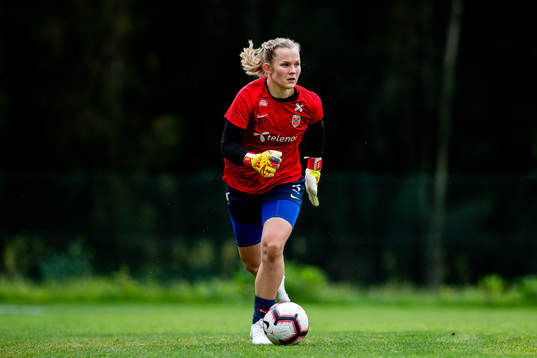Goalkeeper Oda Maria Hove Bogstad of the Norwegian
