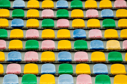 Empty seats in the stands