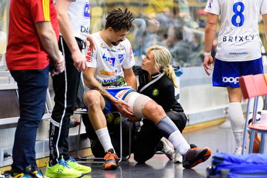 Skövdes Christoffer Hedberg med lindat lår