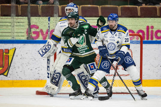Färjestads Linus Johansson och Leksands Mattias Karlsson