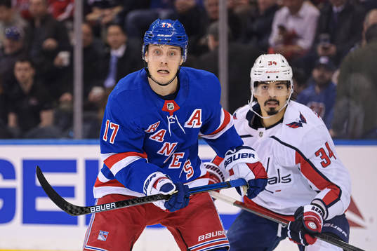 New York Rangers Jesper Fast and Washington Capitals Jonas