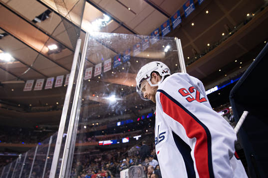Washington Capitals Evgeny Kuznetsov enters the ice for
