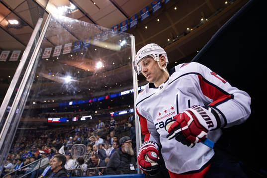 Washington Capitals Ilya Kovalchuk enters the ice for