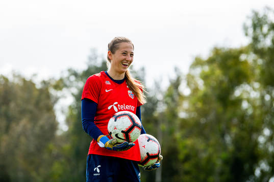 Goalkeeper Cecilie Hauståker Fiskerstrand of the Norwegian