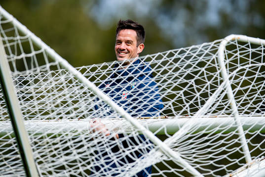 Terje Skeie, head of media of Norway, at a training session
