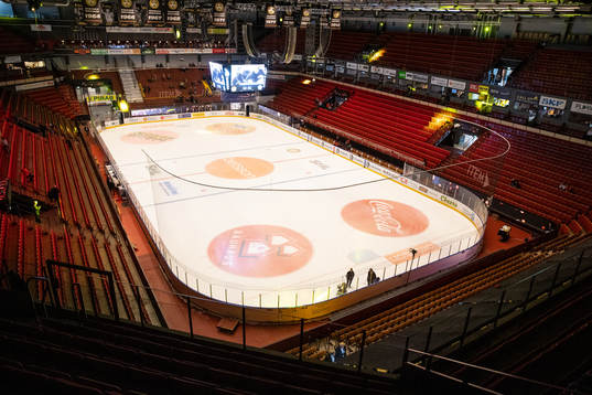 ERP Monitor Arena innan ishockeymatchen i SHL mellan