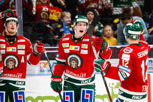 Frölundas Jacob Peterson jublar