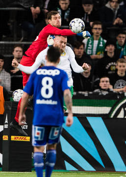 Hammarbys målvakt Davor Blazevic och David Fällman