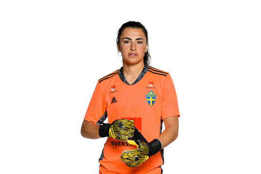 Goalkeeper Zecira Musovic poses for a portrait