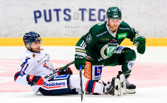 Linköpings Broc Little och Färjestads Marcus Nilsson