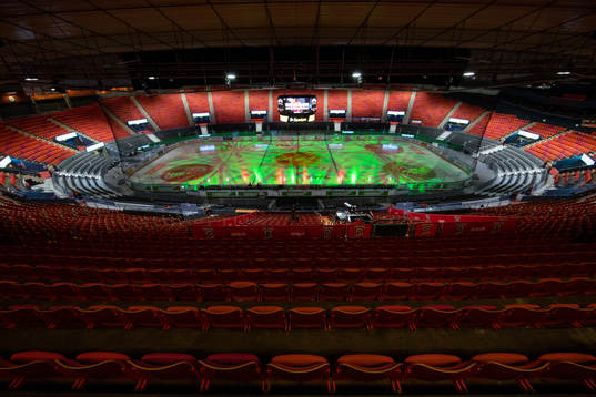 Scandinavium interiört innan ishockeymatchen i SHL mellan
