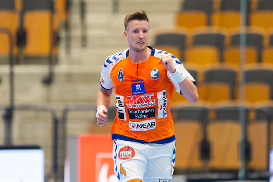 Kristianstads Adam Nyfjäll jublar