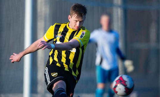 i träningsmatchen mellan Nosaby IF och IFK Hässleholm i