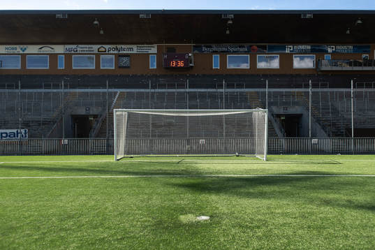 Interior view of Behrn Arena as the coronavirus, COVID-19,