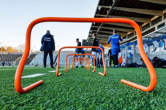 IFK Norrköping’s youth team P16 prepares for training at