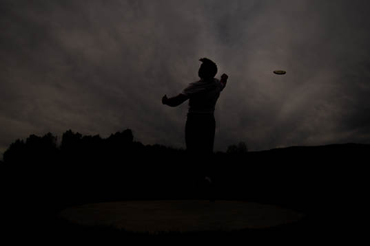Norwegian discus thrower Ola Stunes Isene trains at the