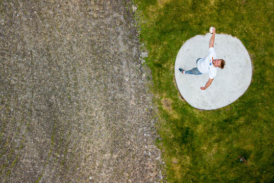 Norwegian discus thrower Ola Stunes Isene trains at the