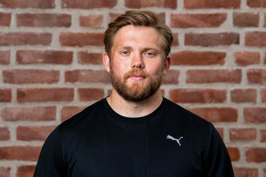 Norwegian discus thrower Ola Stunes Isene poses for a