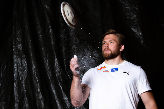 Norwegian discus thrower Ola Stunes Isene poses for a