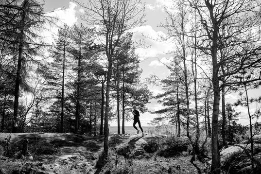 Norwegian athlete Karoline Bjerkeli Grøvdal trains in the