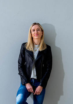 Norwegian athlete Karoline Bjerkeli Grøvdal poses for a