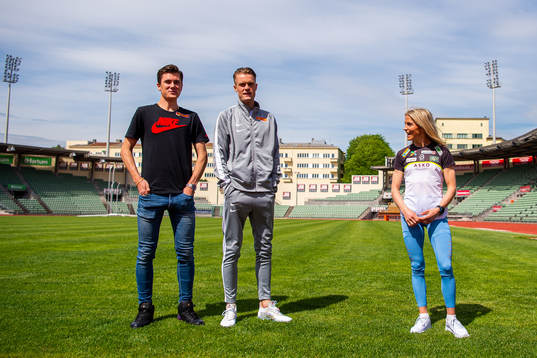 Jakob Ingebrigtsen, Filip Ingebrigtsen and Therese Johaug