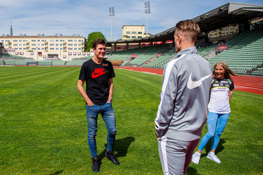 Jakob Ingebrigtsen, Filip Ingebrigtsen and Therese Johaug