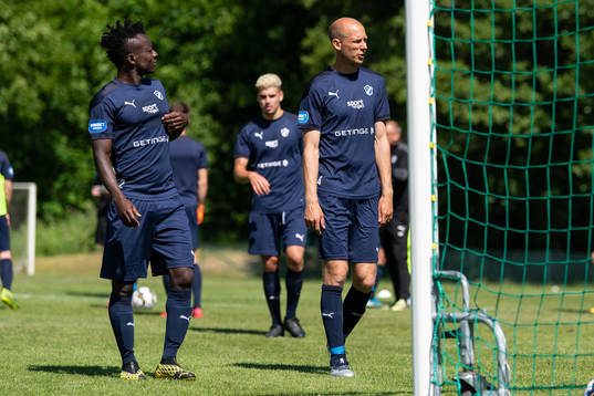 Halmstads Thomas Boakye och Andreas Johansson