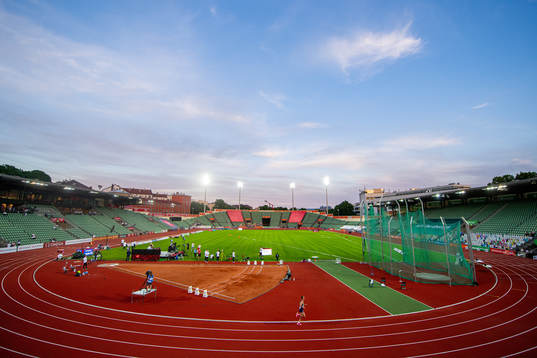 General view of Bislett Stadion while Sondre Nordstad Moen