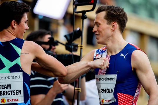 Jakob Ingebrigtsen and Karsten Warholm of Norway