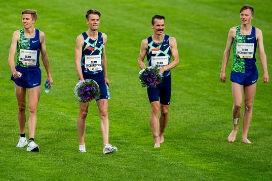 Per Svela, Filip Ingebrigtsen, Henrik Ingebrigtsen and