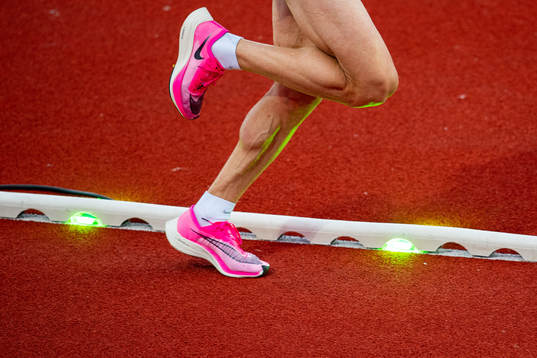 The legs of Sondre Nordstad Moen of Norway competing with