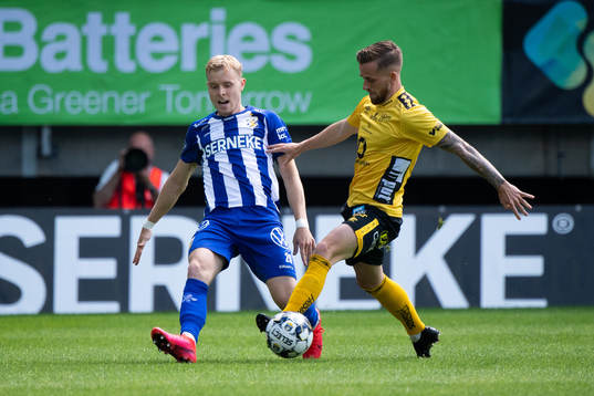 IFK Göteborgs Victor Wernersson och Elfsborgs Rasmus Alm