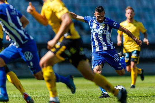 IFK Göteborgs Sargon Abraham med ett avslut
