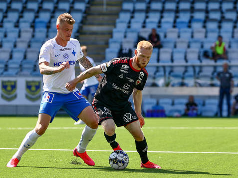 Kalmars Nils Fröling och IFK Norrköpings Eric Smith
