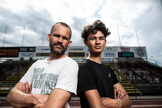Höjdhopparen Melwin Lycke Holm tränar