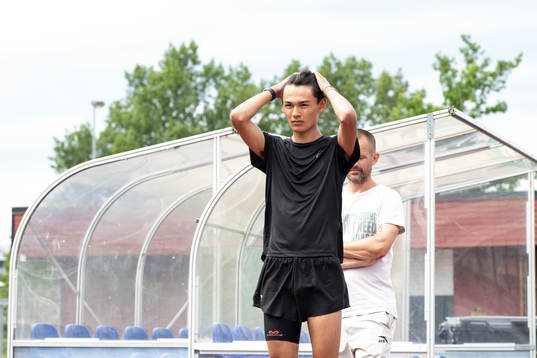 Höjdhopparen Melwin Lycke Holm tränar