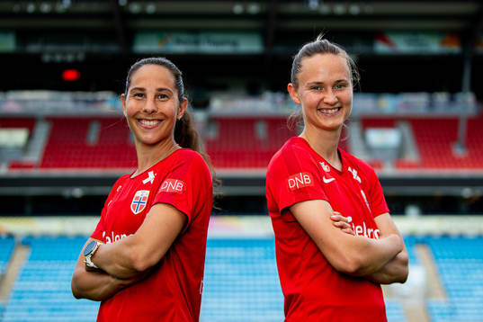 Ingrid Moe Wold and Caroline Graham Hansen of the Norwegian