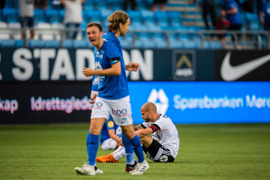 Tore Reginiussen of Rosenborg looks dejected