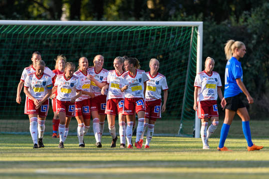 Halmias spelare jublar