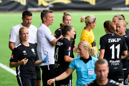 Göteborgs tränare Mats Gren i ett speluppehåll